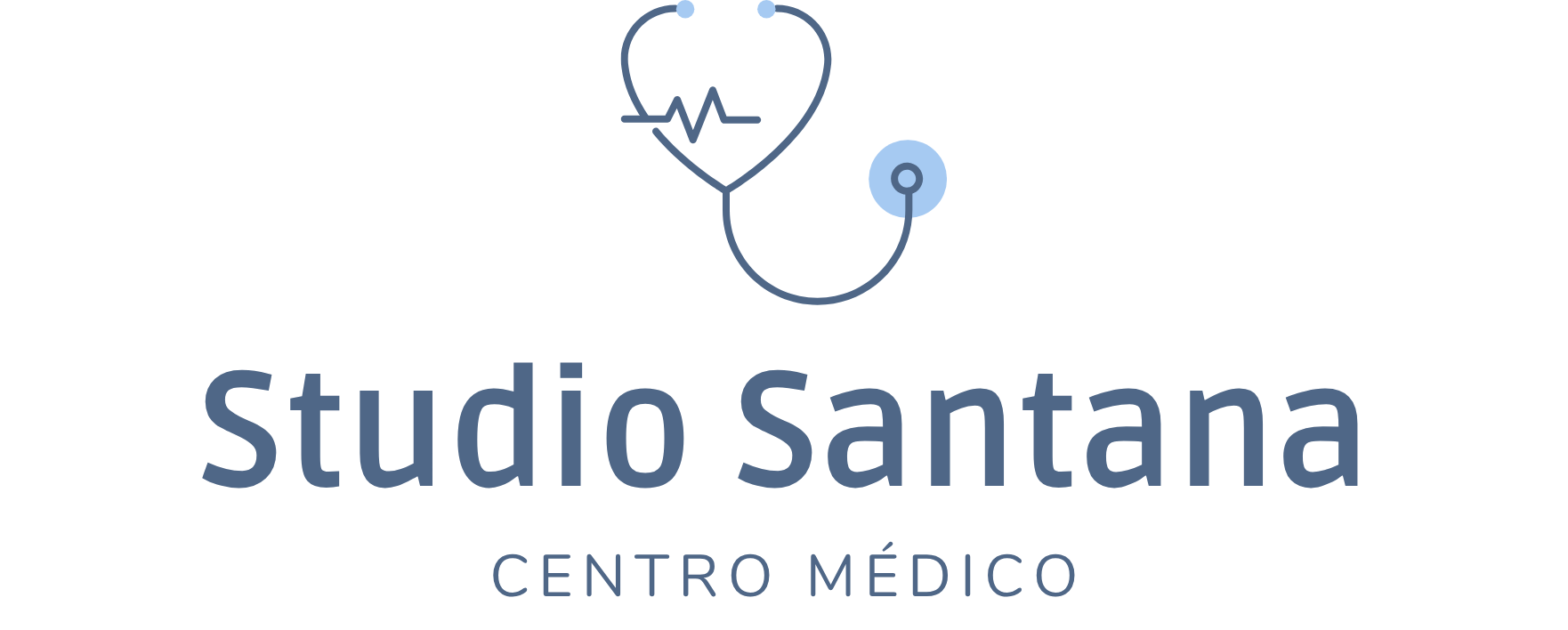 Logo Centro Médico Minimalista Azul